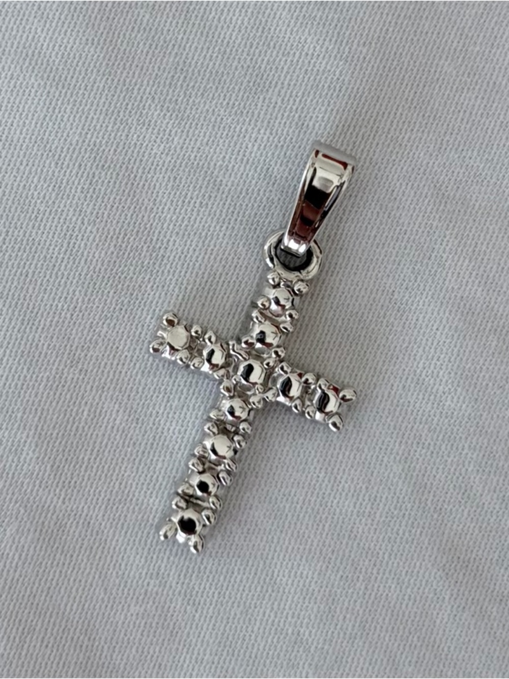 Silver Cross Pendant Necklace Charm